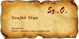 Szajkó Olga névjegykártya
